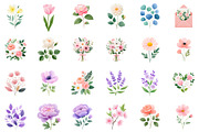 Romantic Pastel Floral Clipart Set, an Illustration by Sublimation Artist (Thumbnail 2 of 6)