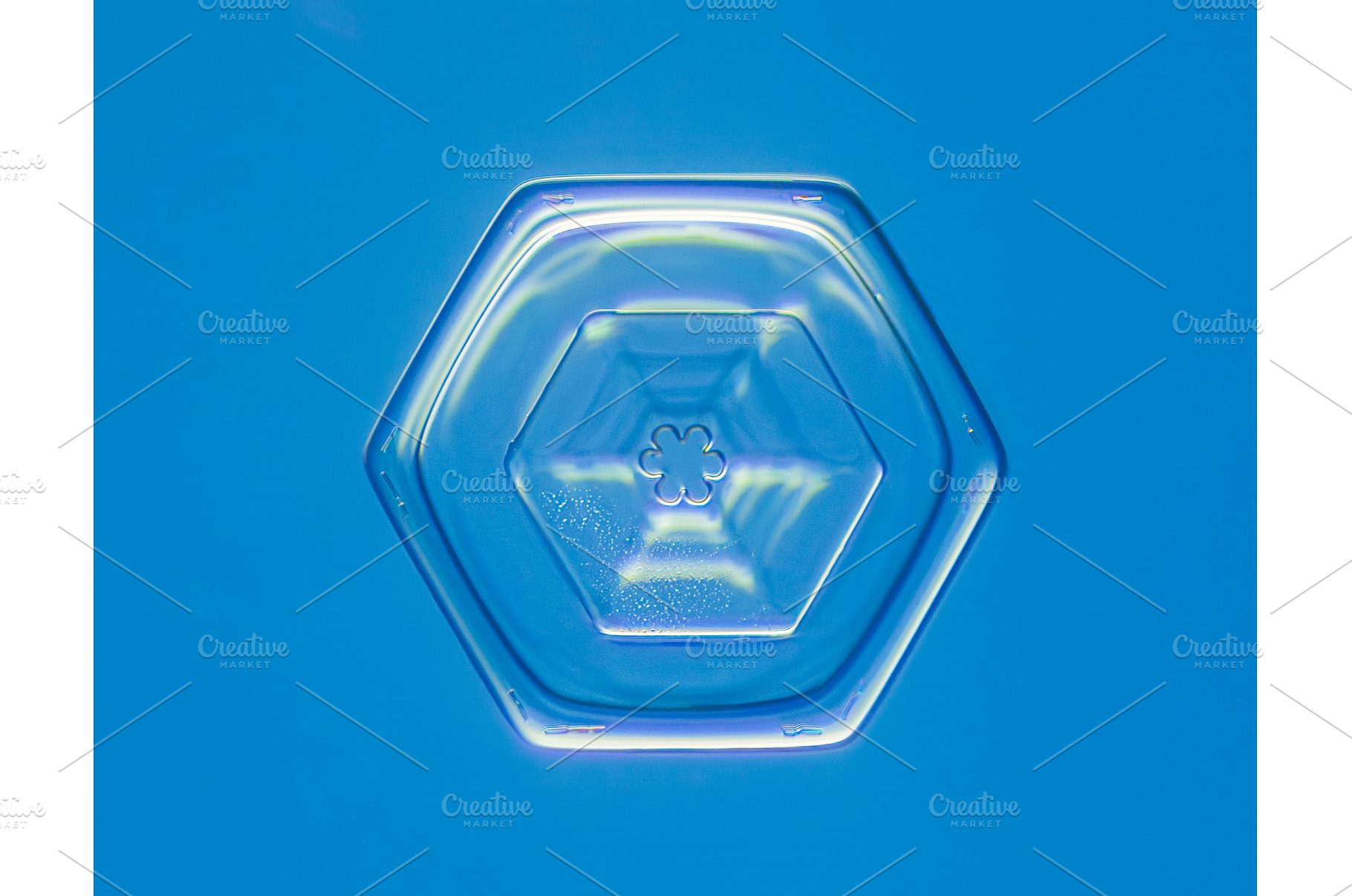 Natural snowflake crystal in blue, a Nature Photo by Lukas Jonaitis SHOP