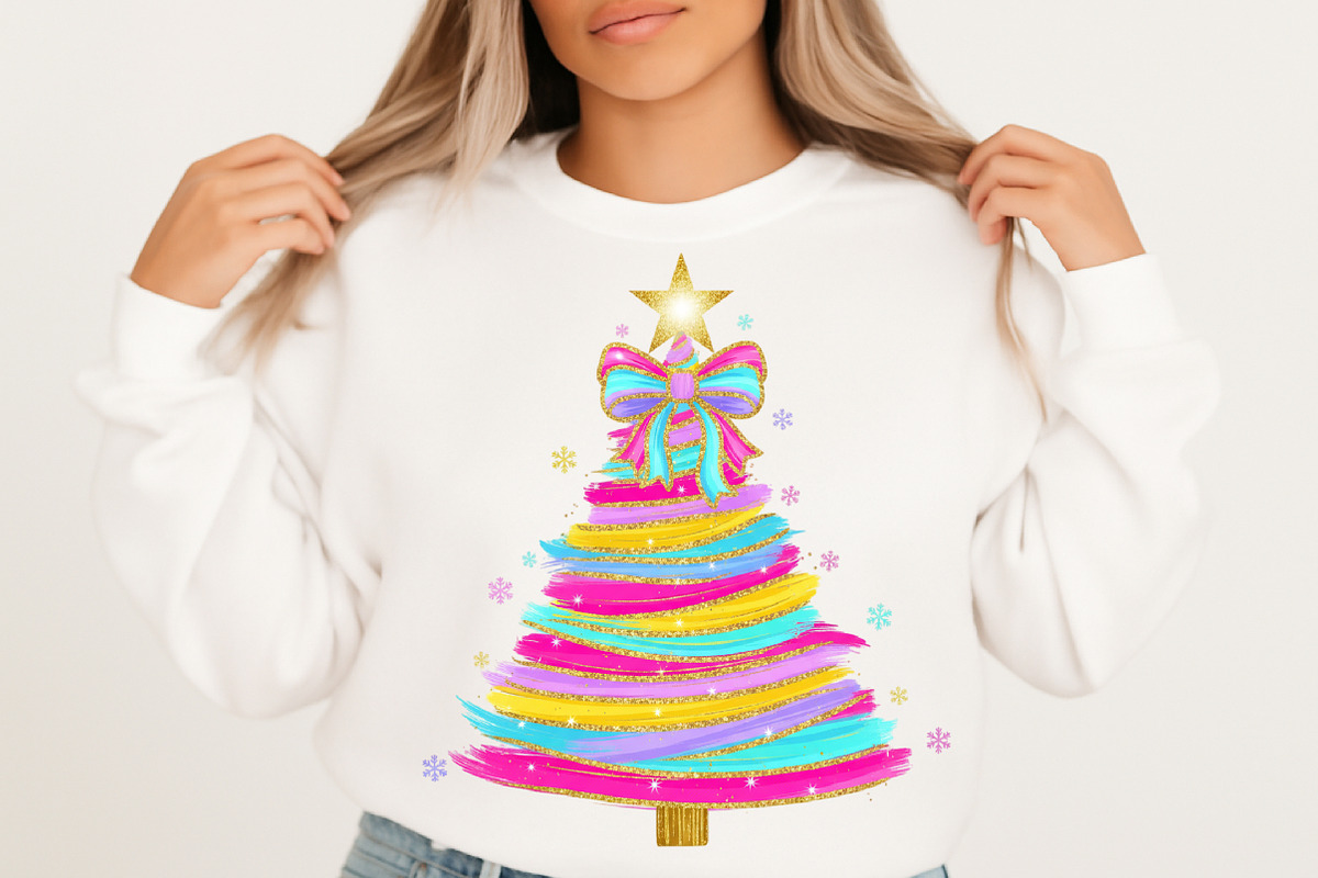 Glitter Brushstroke Christmas Tree P, an Illustration by Libby Wishes (Photo 2 of 8)
