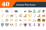 Animal Flat Icons Bundle, an Emoji Icon by EllaMaiyaali (Thumbnail 3 of 3)