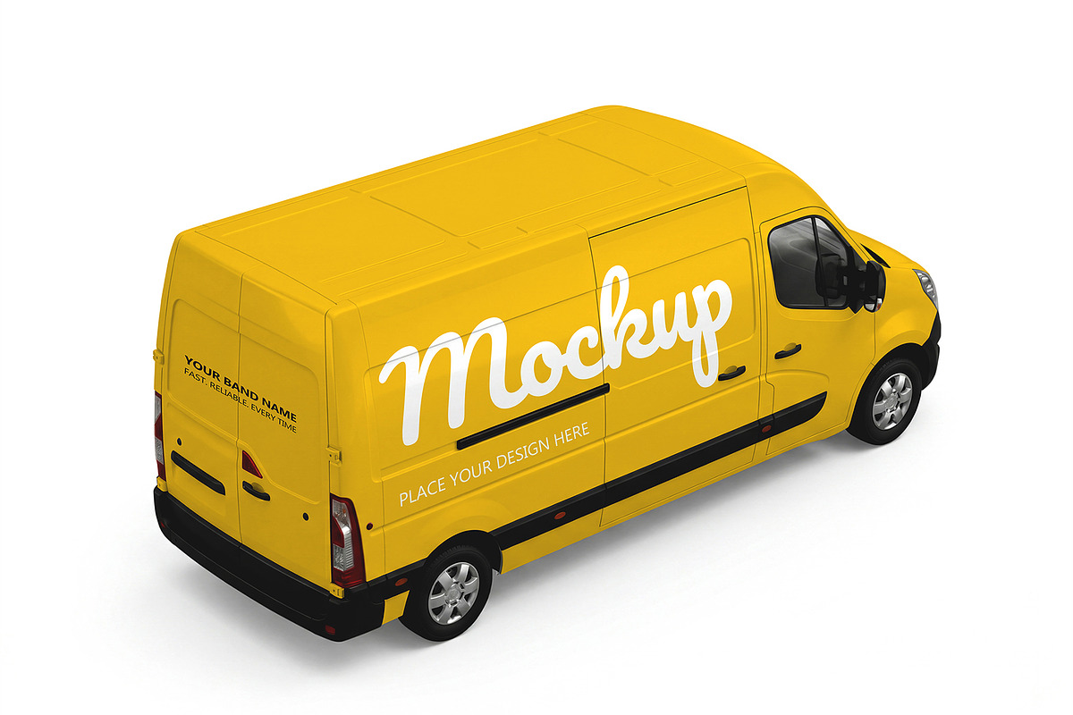 Delivery Van Vehicle Wrap Mockup, an Advertising Mockup by graphypix (Photo 1 of 4)