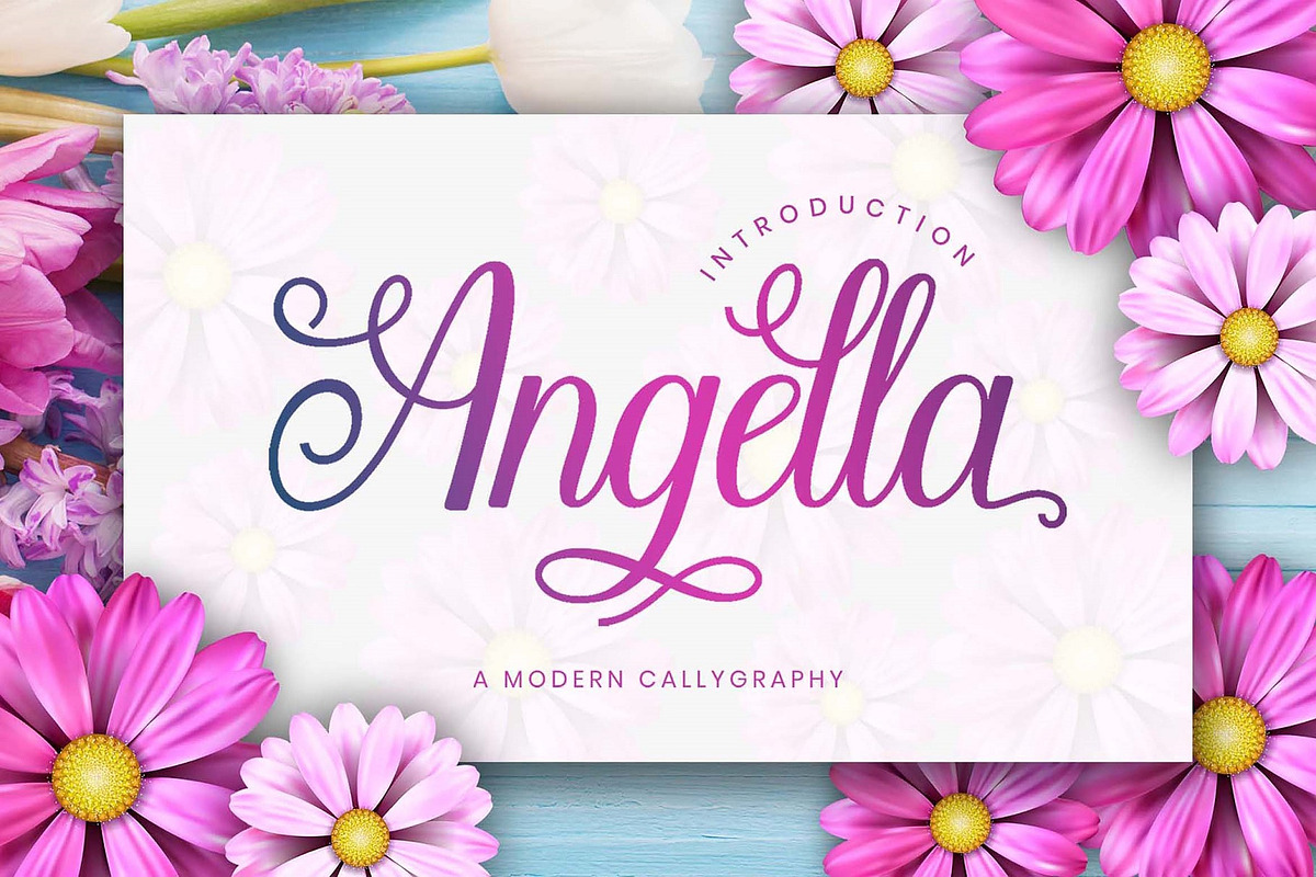 Angella Beauty Srcipt Font, a Script Font by Graphicxell (Photo 1 of 10)