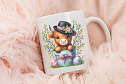 Easter Day Highland Cow Clipart, an Illustration by RobertsArt (Thumbnail 6 of 7)