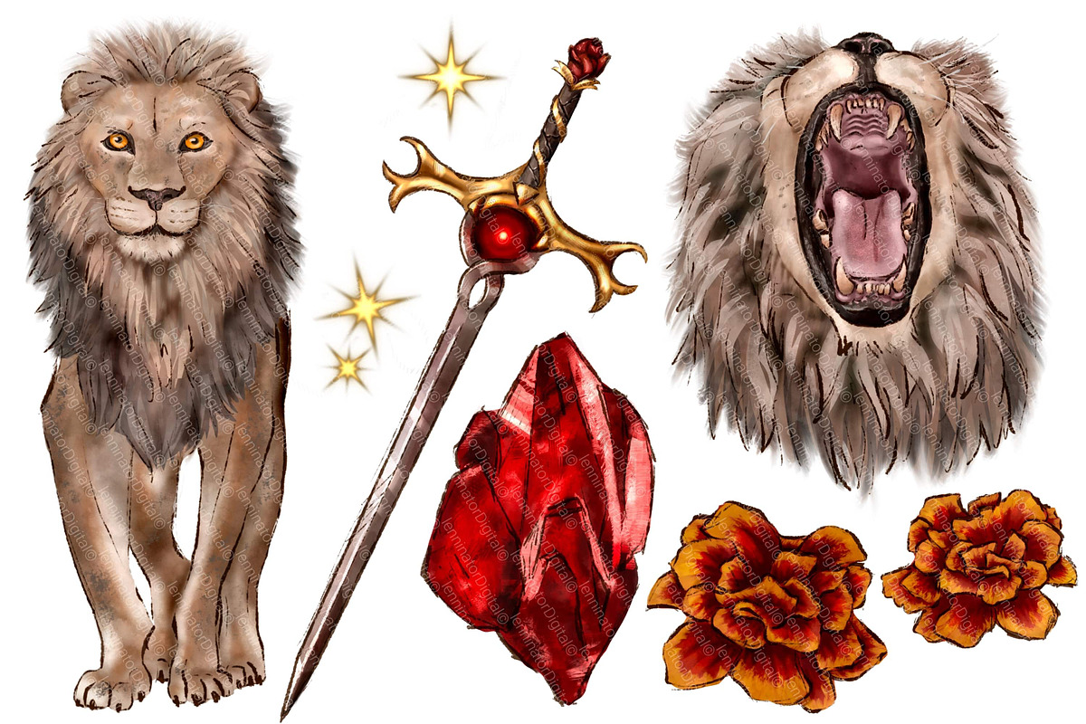 Lion PNG Clipart - Fantasy Magic, an Animal Illustration by Lenninator Digital (Photo 2 of 8)