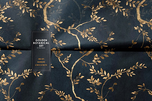 Golden Botanical Set Of 10 Patterns