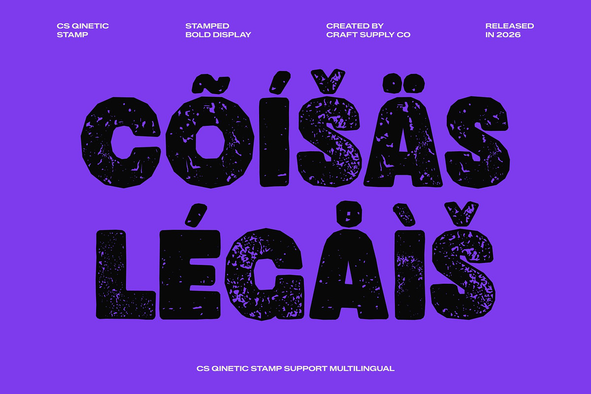 CS Qinetic Stamp, a Sans Serif Font by Craft Supply Co. (Photo 7 of 8)