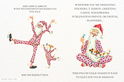 Santa With His Dog PNGs, a Seasonal Illustration by Markicha Art (Thumbnail 2 of 5)