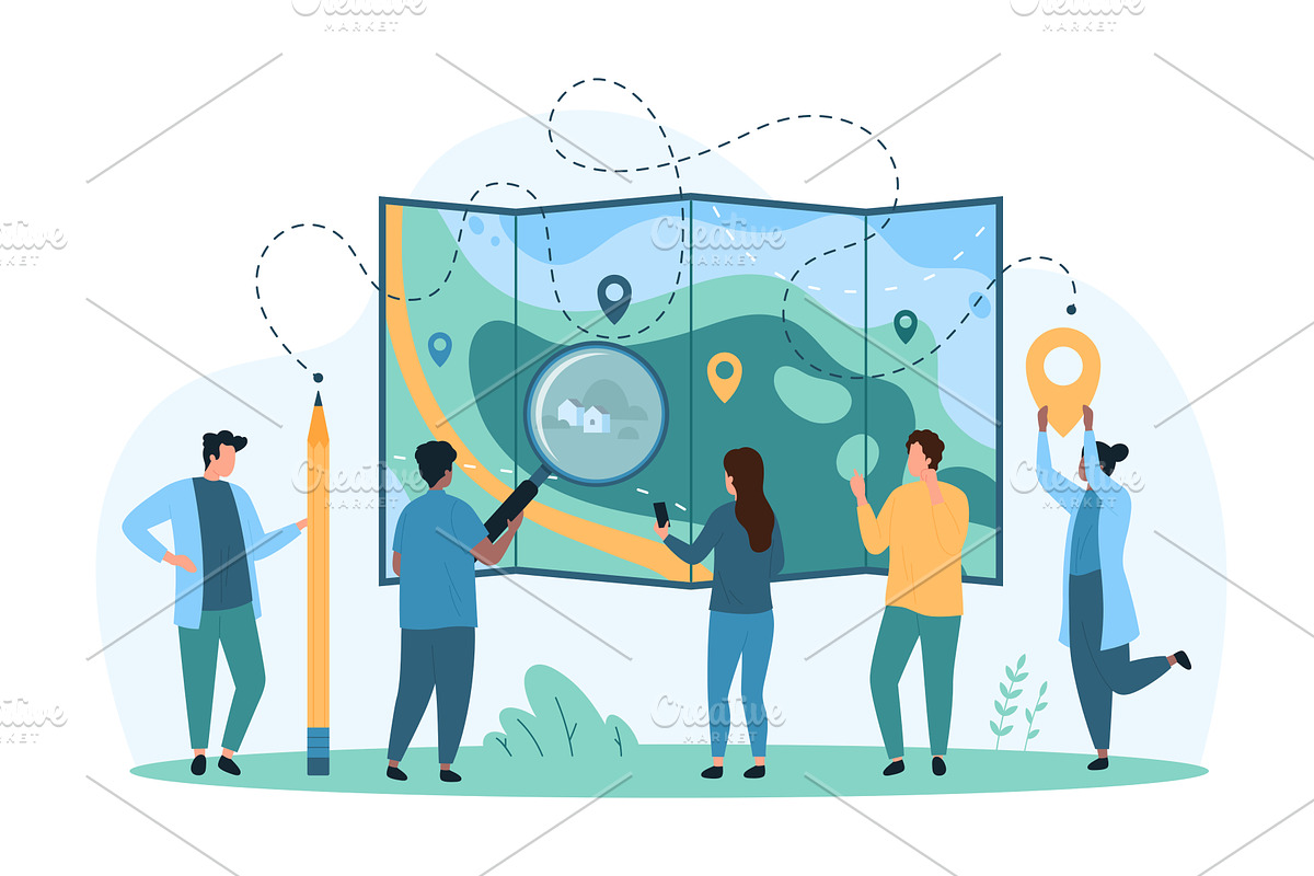 GPS navigation search service, an Object Illustration by Flashvector