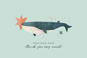 Ocean Animals: colored & outline, a Pattern Graphic by imajineko (Thumbnail 12 of 12)