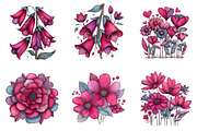 Whimsical spring wildflower clipart, an Illustration by SinaCreation (Thumbnail 5 of 11)