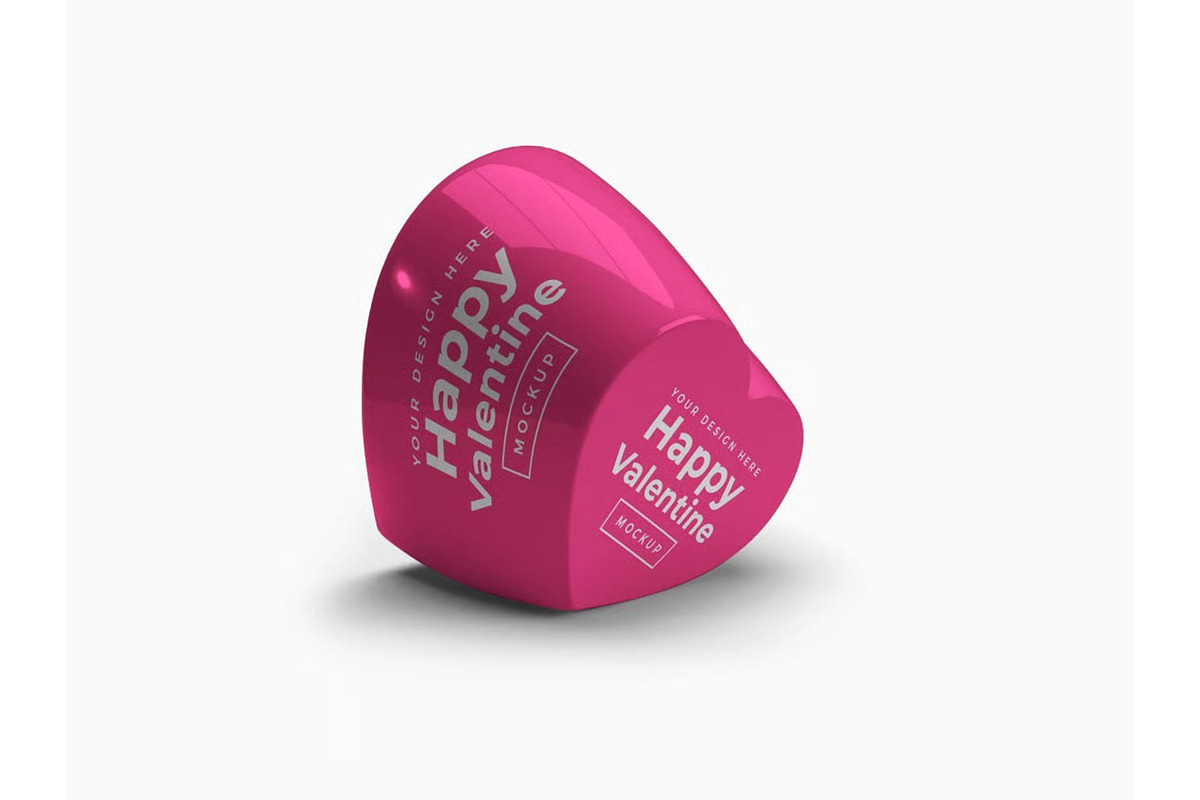 Heart Container Mockup Template Set, a Cups & Container Mockup by DesignRushMarket (Photo 9 of 11)
