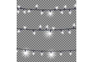 Strings of Glowing Christmas Lights Illustration, an Object Graphic by robuart
