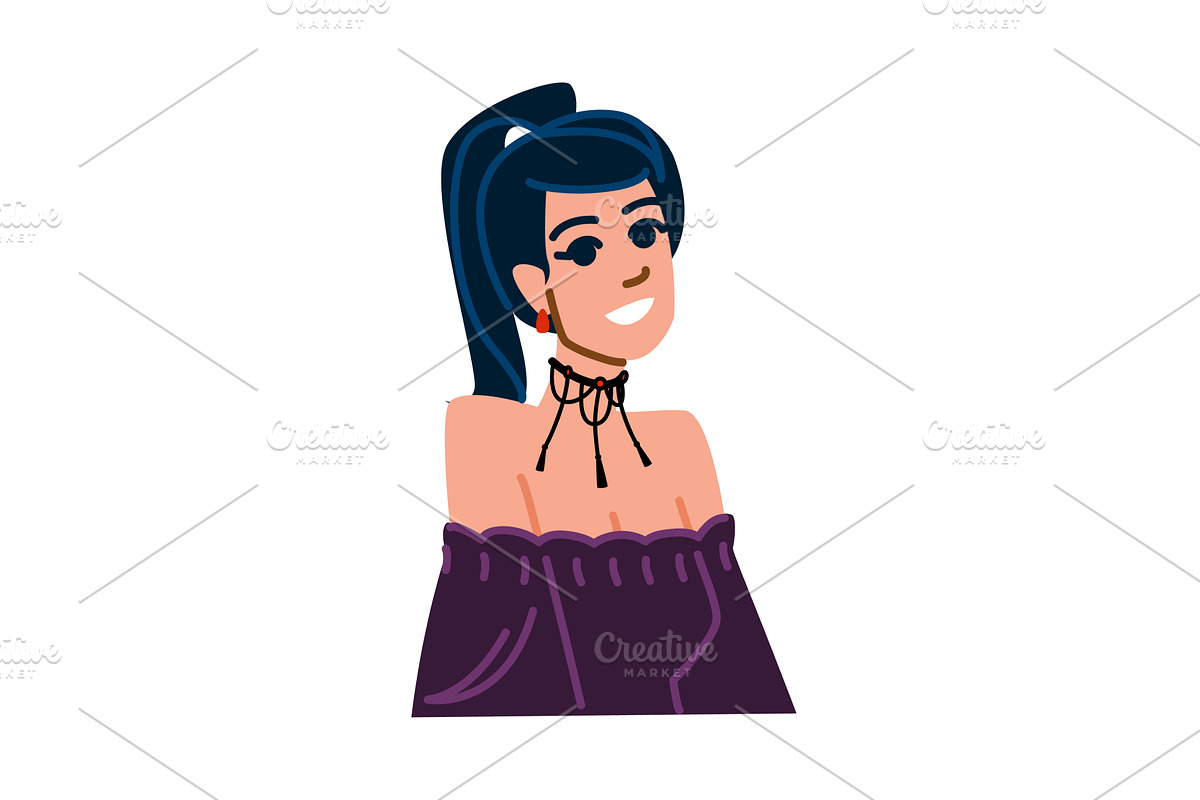 Smiling young woman showing, a Person Illustration by pikepicture
