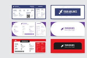 Boarding Pass Ticket For Airplane, an Invitation Template by Kazi Hossain