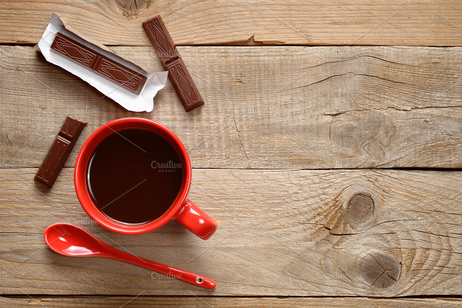 Coffee cup with chocolate containing chocolate, coffee, and cup