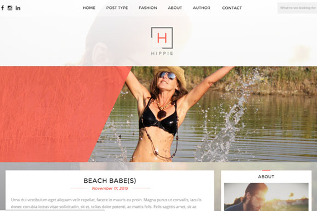 HIPPIE WordPress Blog Theme, a WordPress Template by hyphencode (Photo 2 of 5)