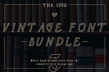 Vintage font bundle - hand lettered