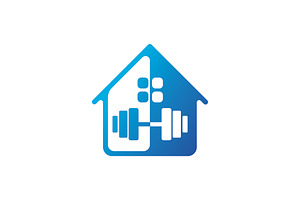 Gym House Simple Logo For Business