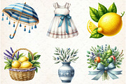 Sun-Kissed Summers Watercolor Clipar, an Illustration by Libby Wishes (Thumbnail 4 of 11)