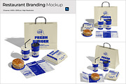 Restaurant Branding Mockup, a Packaging Mockup by Bartama Graphic (Thumbnail 1 of 5)