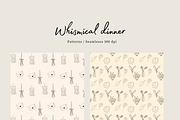 Whismical Dinner Line Art, a Decorative Illustration by Cocoa studio by Eliza M (Thumbnail 5 of 8)