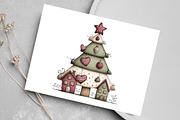 Watercolor Christmas Tree Clipart, an Illustration by Canvas Craft (Thumbnail 5 of 7)