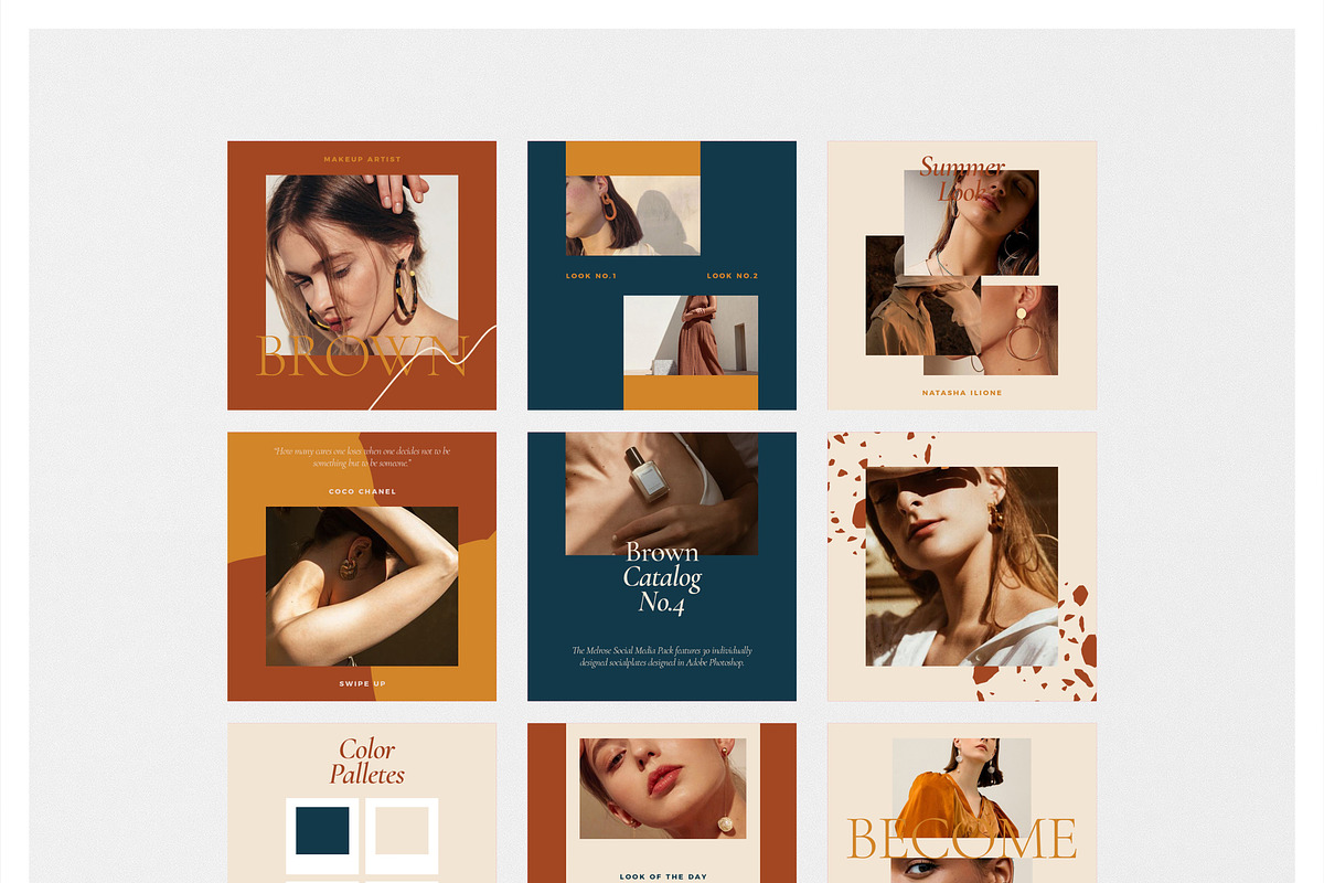 BROWN Instagram Feed, a Social Media Template by Aprilea (Photo 7 of 7)