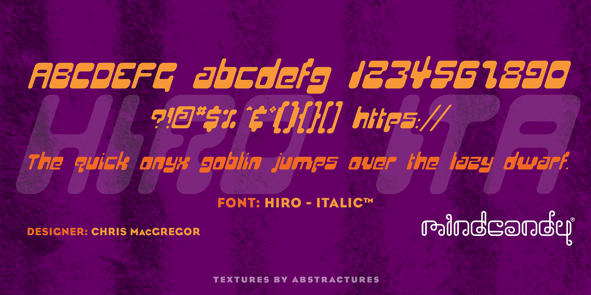 Hiro™, a Font by MINDCANDY (Photo 2 of 6)