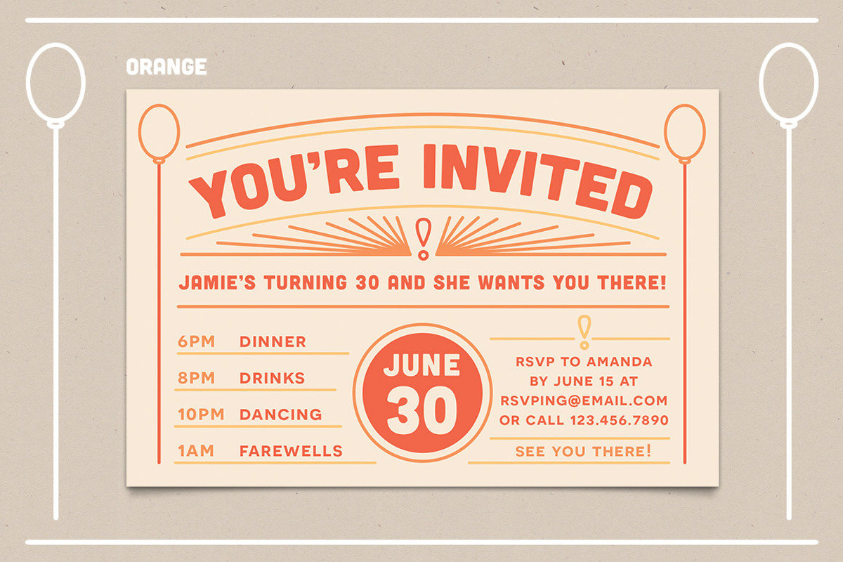 Invitation Postcard 2, a Card Template by Every Tuesday (Photo 4 of 4)