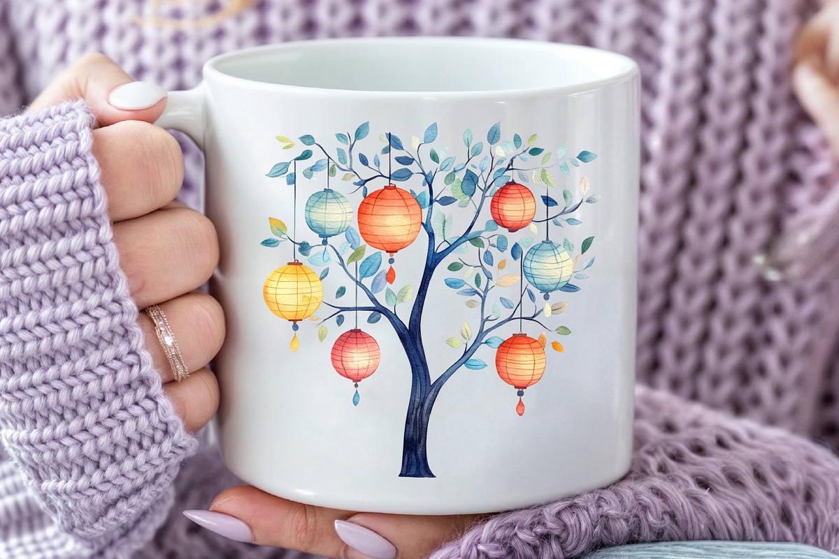 Watercolor Dreaming Trees Clipart, an Illustration by Rose Art (Photo 4 of 7)