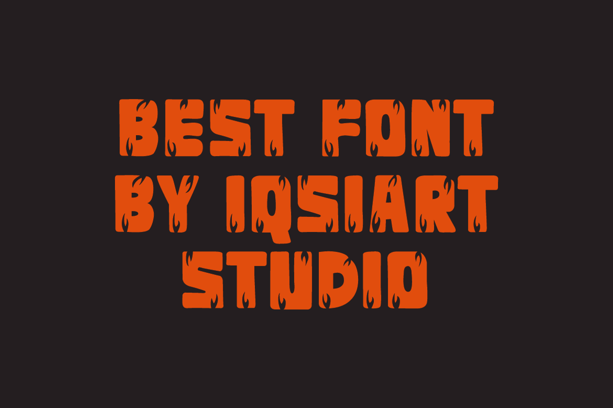 Treaks Firego - Fire Typeface Font, a Sans Serif Font by Iqsiart Studio (Photo 3 of 6)