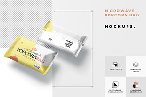 Microwave Popcorn Bag Mockups