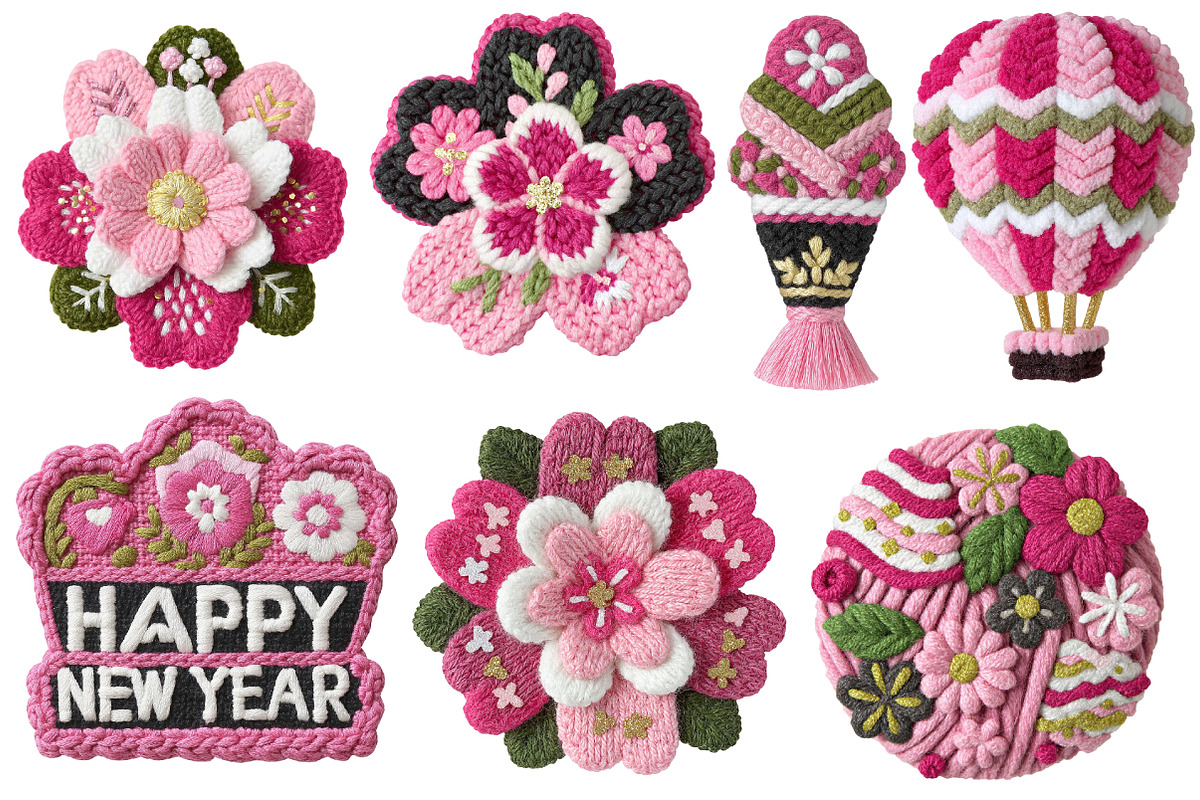 Crochet Yarn Happy New Year clipart, an Illustration by Designworld (Photo 3 of 5)