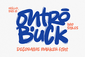 Ontro Buck - Decorative Marker Font, a Handwritten Font by figuree studio