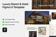 Hotel Six - Resort & Hotel Figma, an UI Kit Template by FinestDevs (Thumbnail 1 of 4)