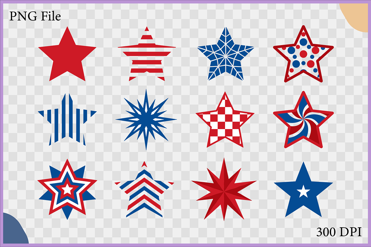Various Patriotic Stars Clipart Set, an Object Illustration by Gfx Expert Team (Photo 2 of 3)