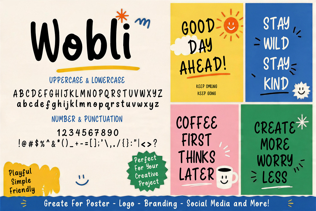 Wobli - Playful Handwritten Font, a Handwritten Font by Pitchlook.Studio (Photo 1 of 4)