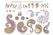Boho Paisley Patterns & Motifs, a Pattern Graphic by Rose Design (Thumbnail 9 of 13)