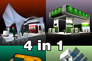 4 Exhibit Booth Design for TradeShow, an Architecture 3D Model by VisualCG (Thumbnail 1 of 28)