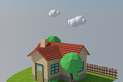 Low Poly House 4, an Architecture 3D Model by XYZ Space (Thumbnail 4 of 5)