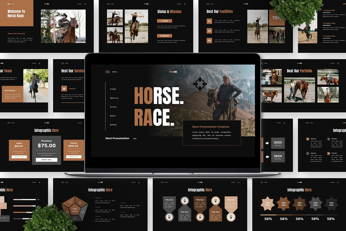 Horse Race - Sport Google Slide preview 4
