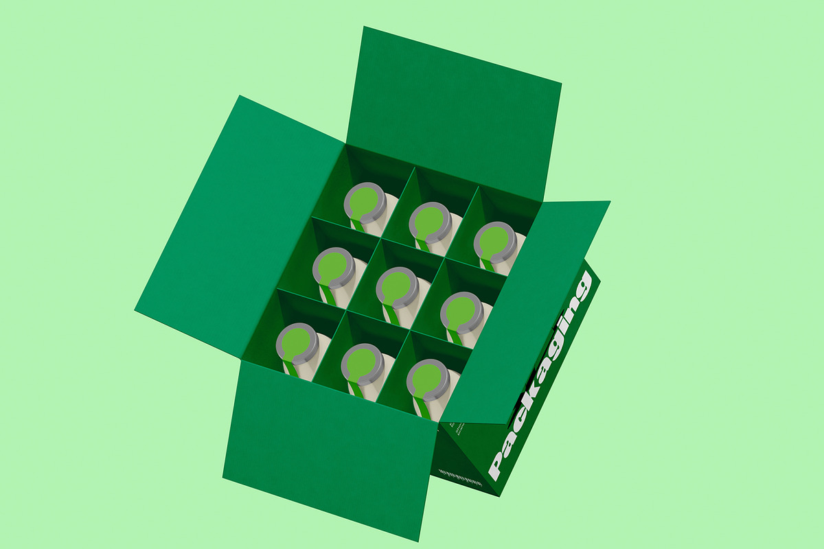 Bottle Packaging Box Mockup, a Packaging Mockup by Unerispace (Photo 4 of 5)