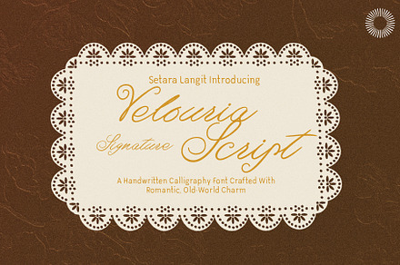 Velouria Script, a Script Font by Setara Langit Studio
