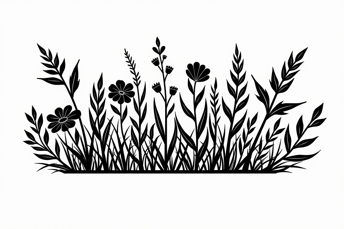 Elegant Wildflower Silhouette Bundle, an Illustration by Creativeshirt (Photo 13 of 13)