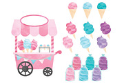 Cotton Candy Clipart Bundle, a Food Illustration by SugarPickle Clip Art (Thumbnail 4 of 4)