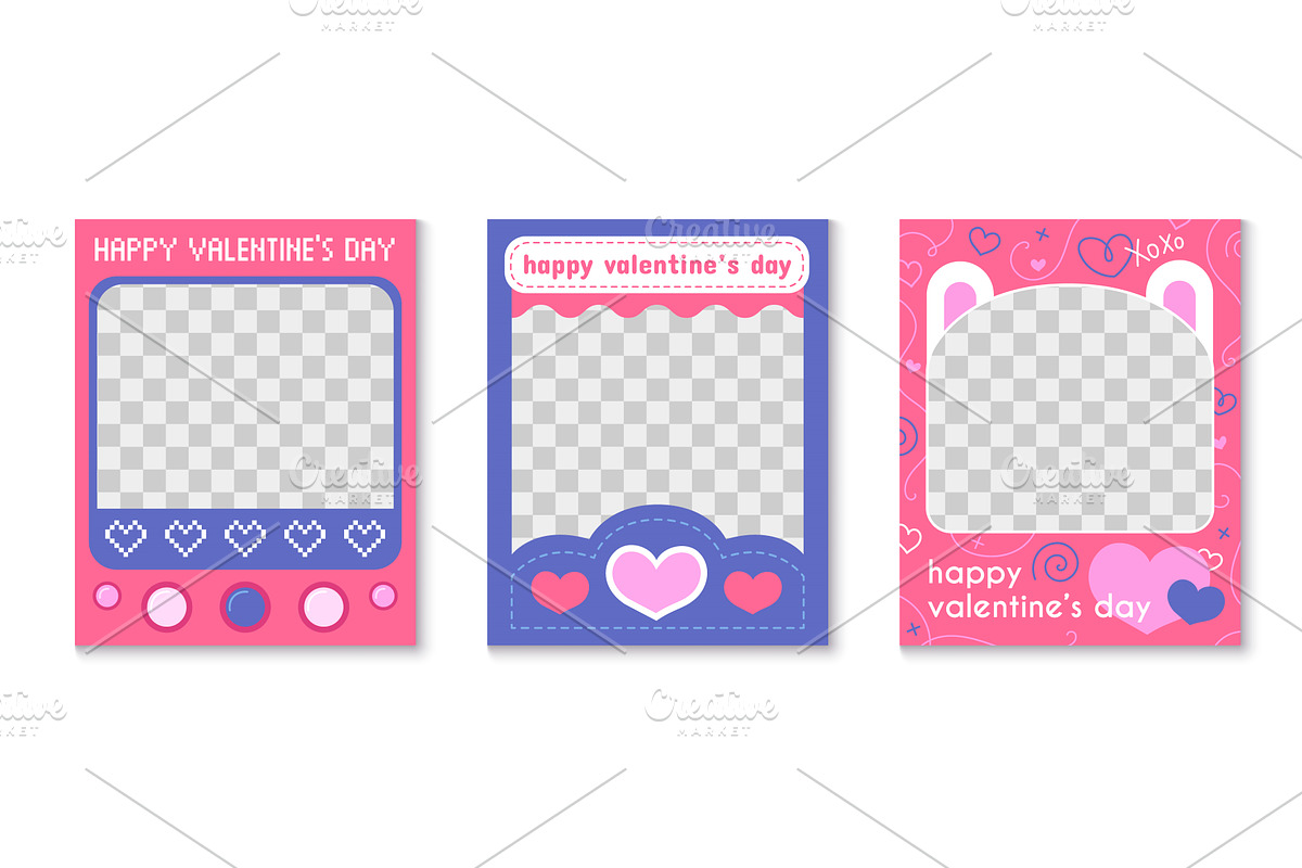 Love social media frame templates, an Illustration by art PVP - market