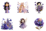 Purple Fairy Clipart, a Seasonal Illustration by CreationArt (Thumbnail 4 of 4)