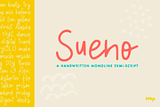 Sueno - A Monoline Semi-script, a Script Font by Mix Fonts (Thumbnail 1 of 7)