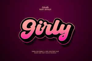 Text Effect Girly