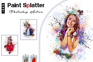 Real Paint Splatter Photoshop Action, an Action Add-On by Studio Retouch